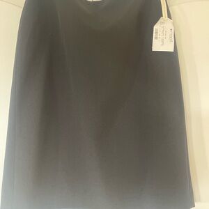 Black Knee-Length A-Line Skirt for Work